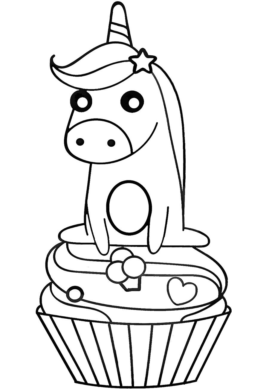 Coloring Pages Cupcake / Hello Kitty Cupcake coloring page | Free