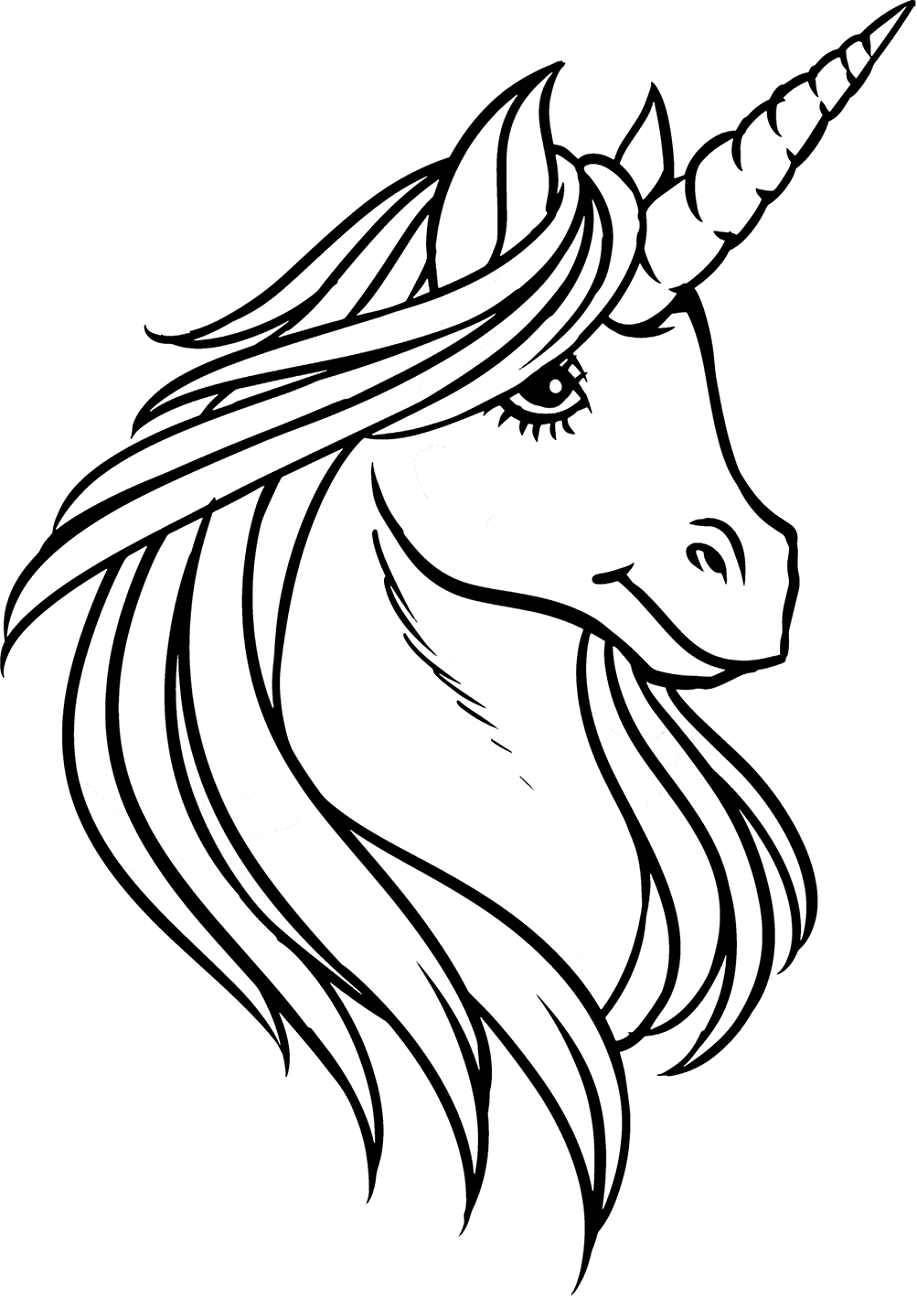 Beautiful Unicorn Head Coloring Page Free Printable Coloring Pages for Kids