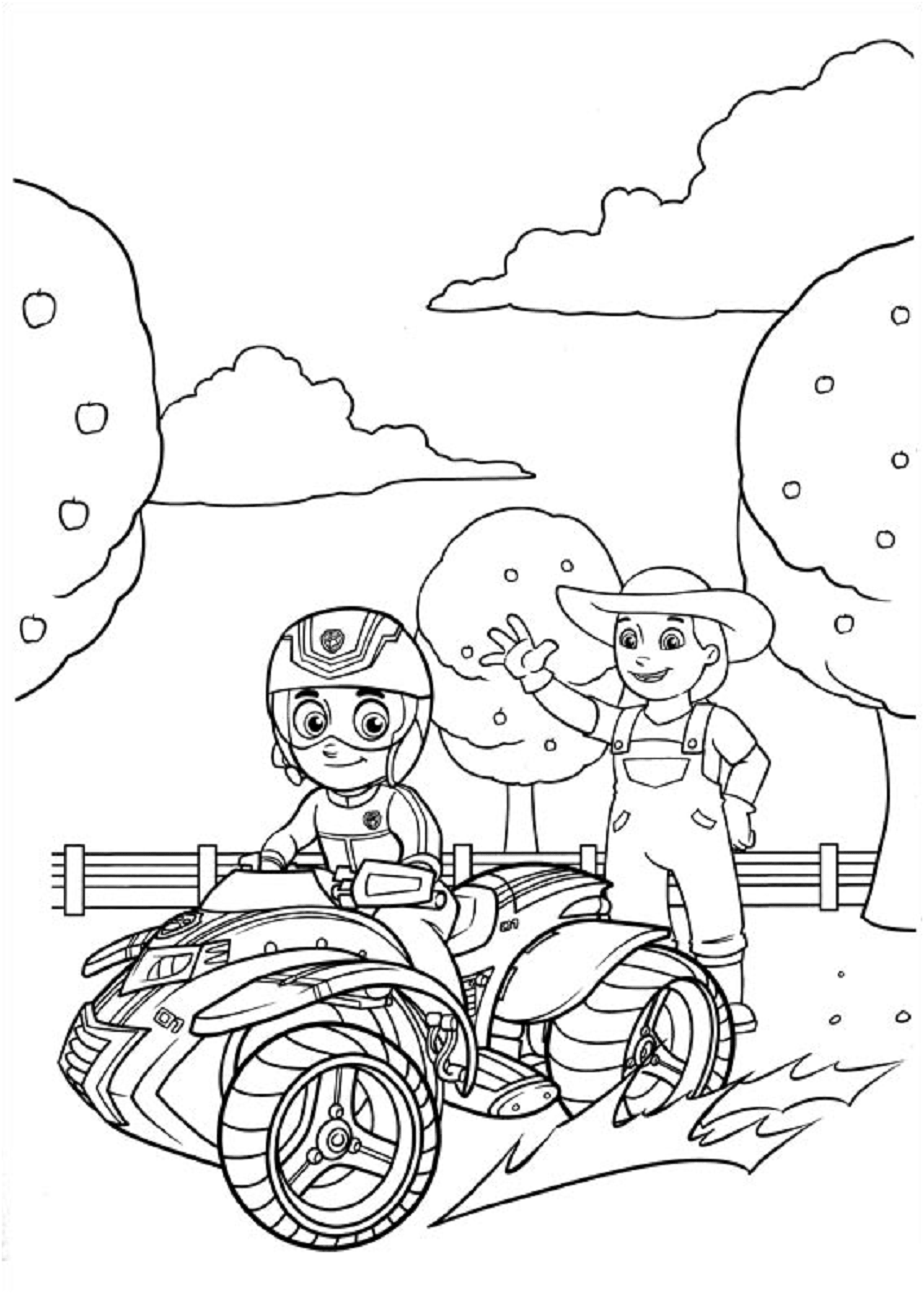Ryder And Farmer Yumi Coloring Page - Free Printable Coloring Pages for
