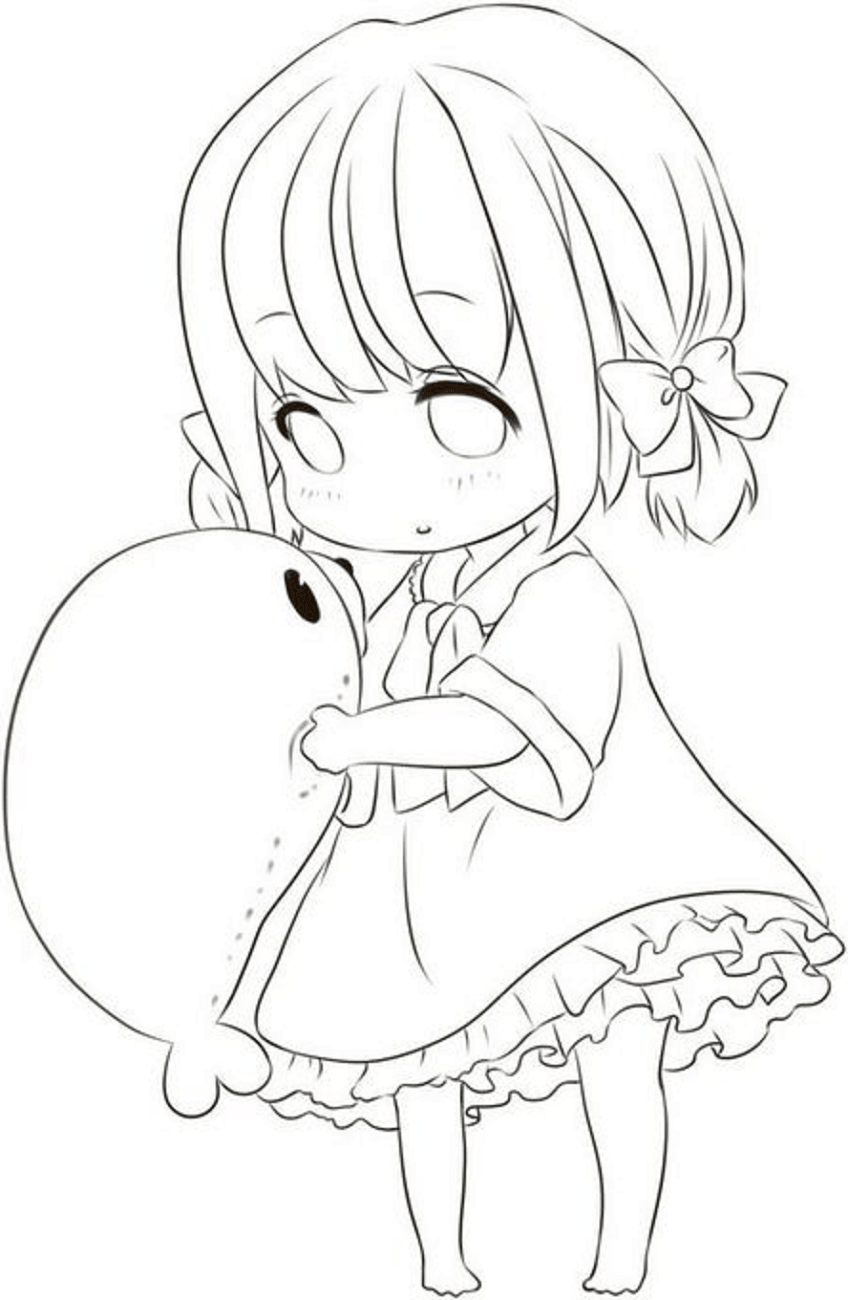 Cute Anime Girl Coloring Pages For - vrogue.co