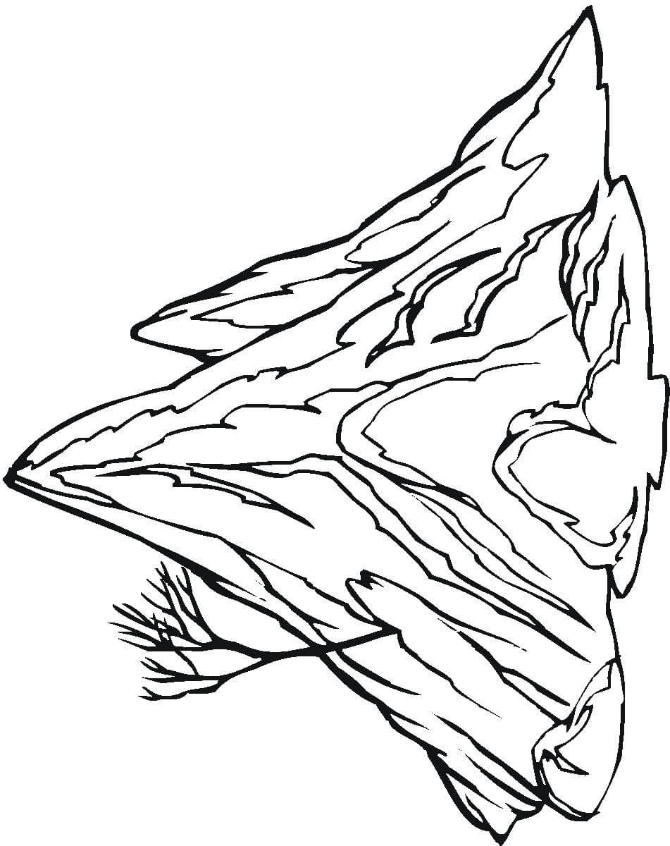 A Lonely Mountain Coloring Page - Free Printable Coloring Pages for Kids