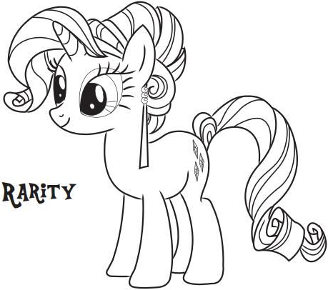 rarity pony coloring page  free printable coloring pages