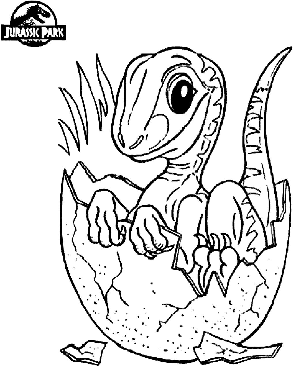 Baby Dinosaur In Jurassic World Coloring Page - Free ...
