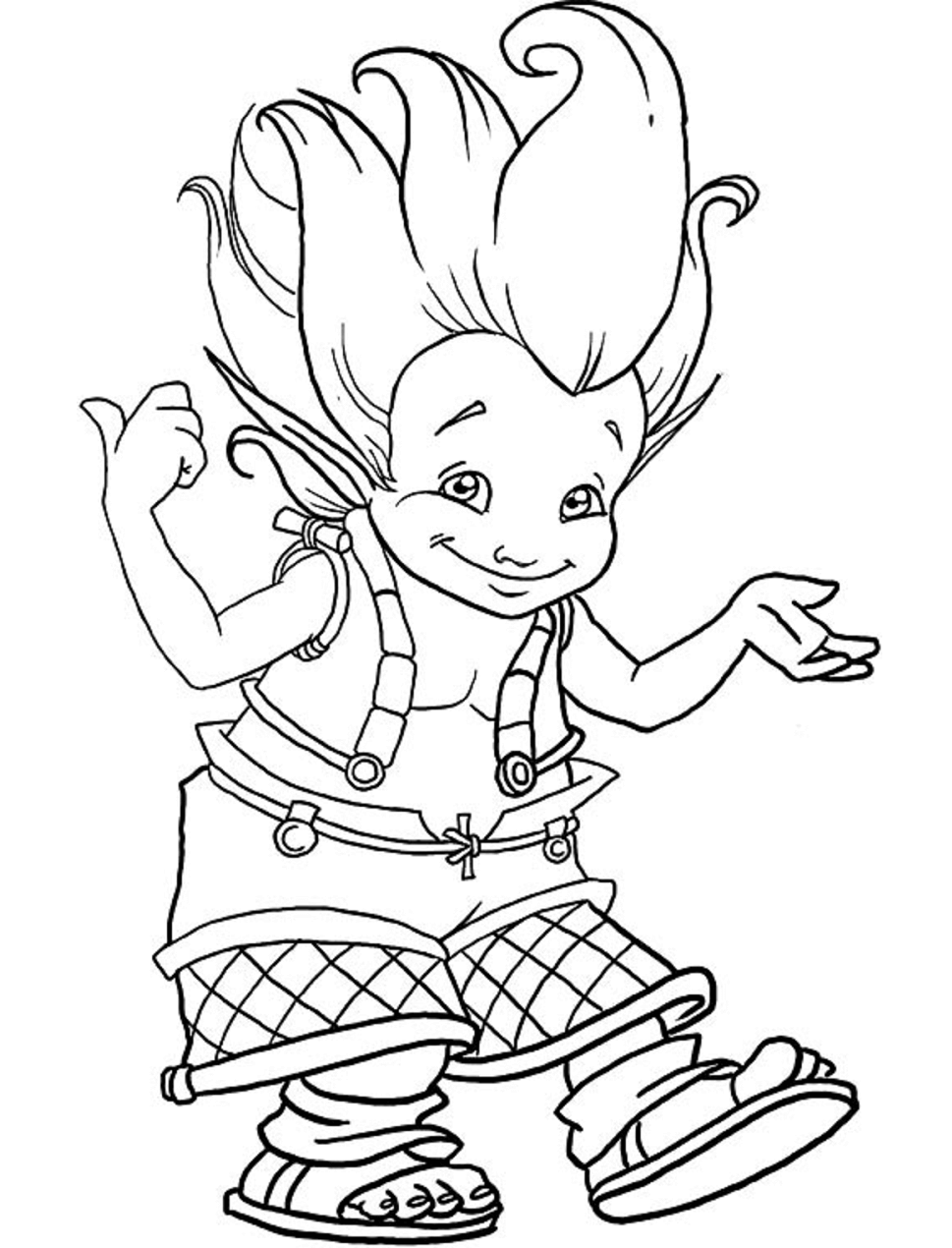 Betameche Smiling Coloring Page - Free Printable Coloring Pages for Kids
