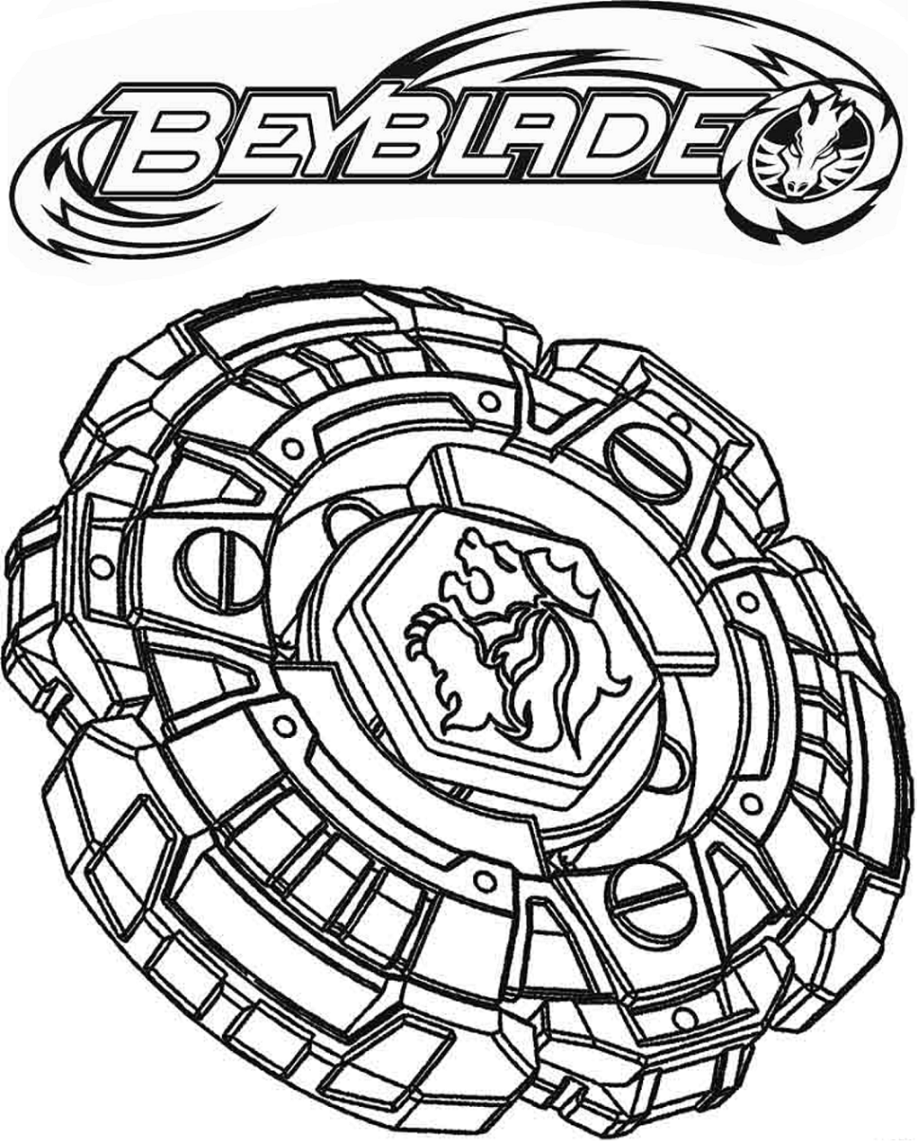 Beyblade Rock Leone Coloring Page - Free Printable ...