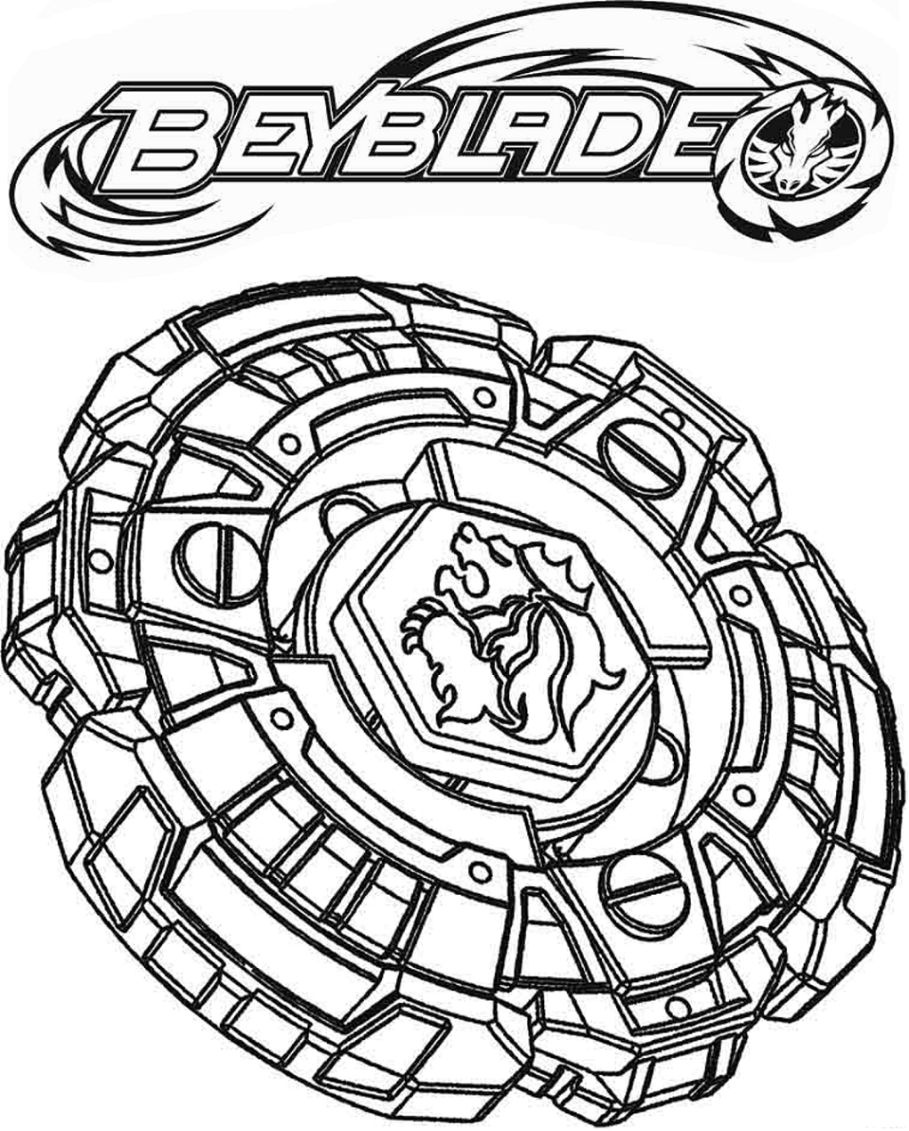 Beyblade Rock Leone Coloring Page - Free Printable Coloring Pages for Kids