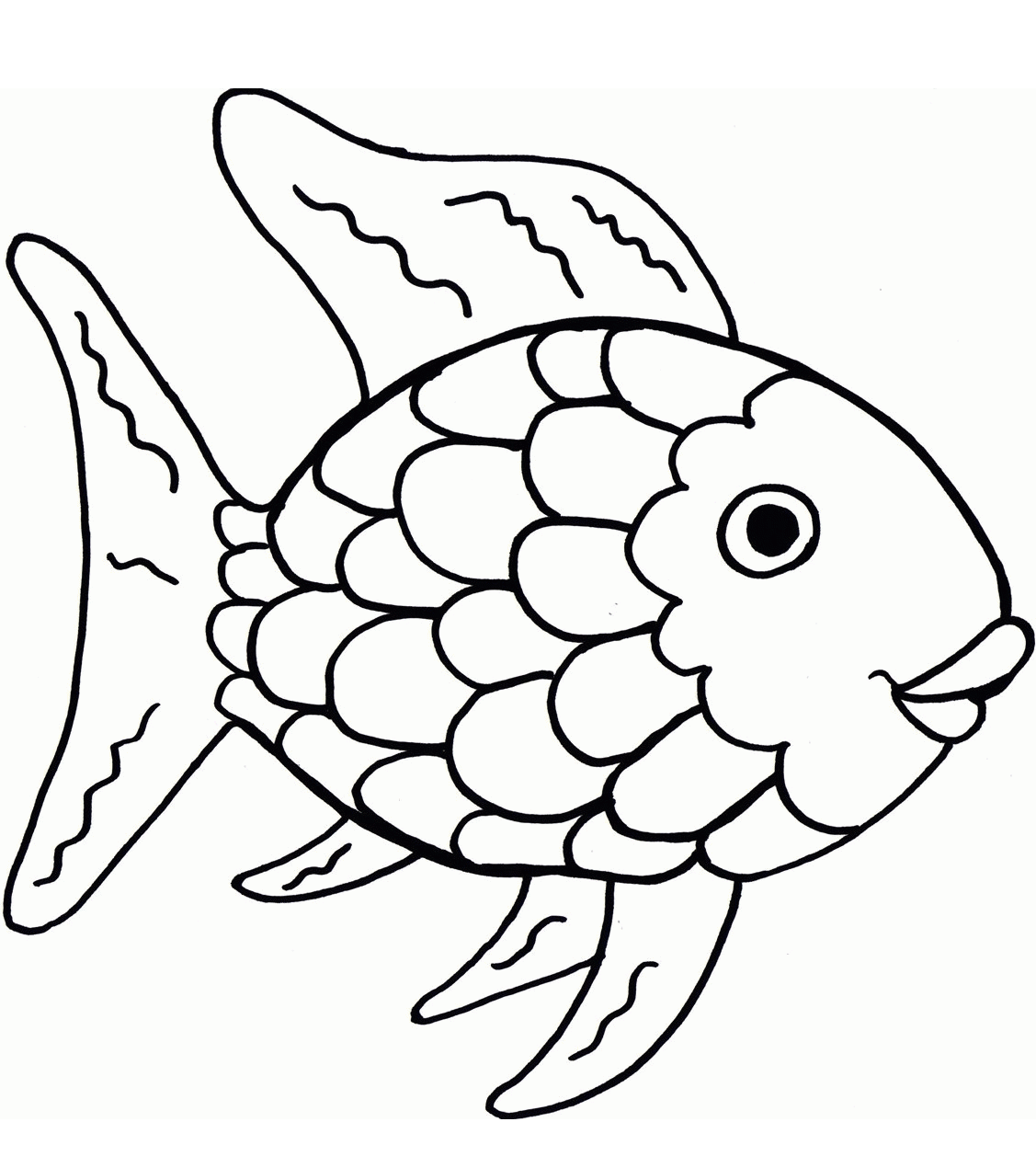 The Rainbow Fish Coloring Page - Free Printable Coloring Pages for