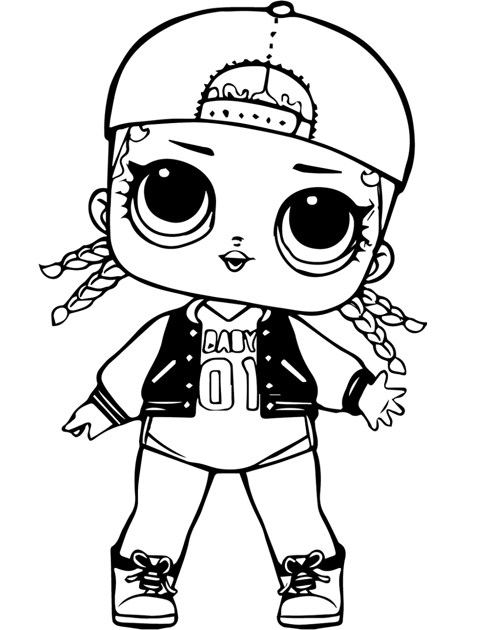 M. C. Swag LOL Doll Coloring Page - Free Printable ...