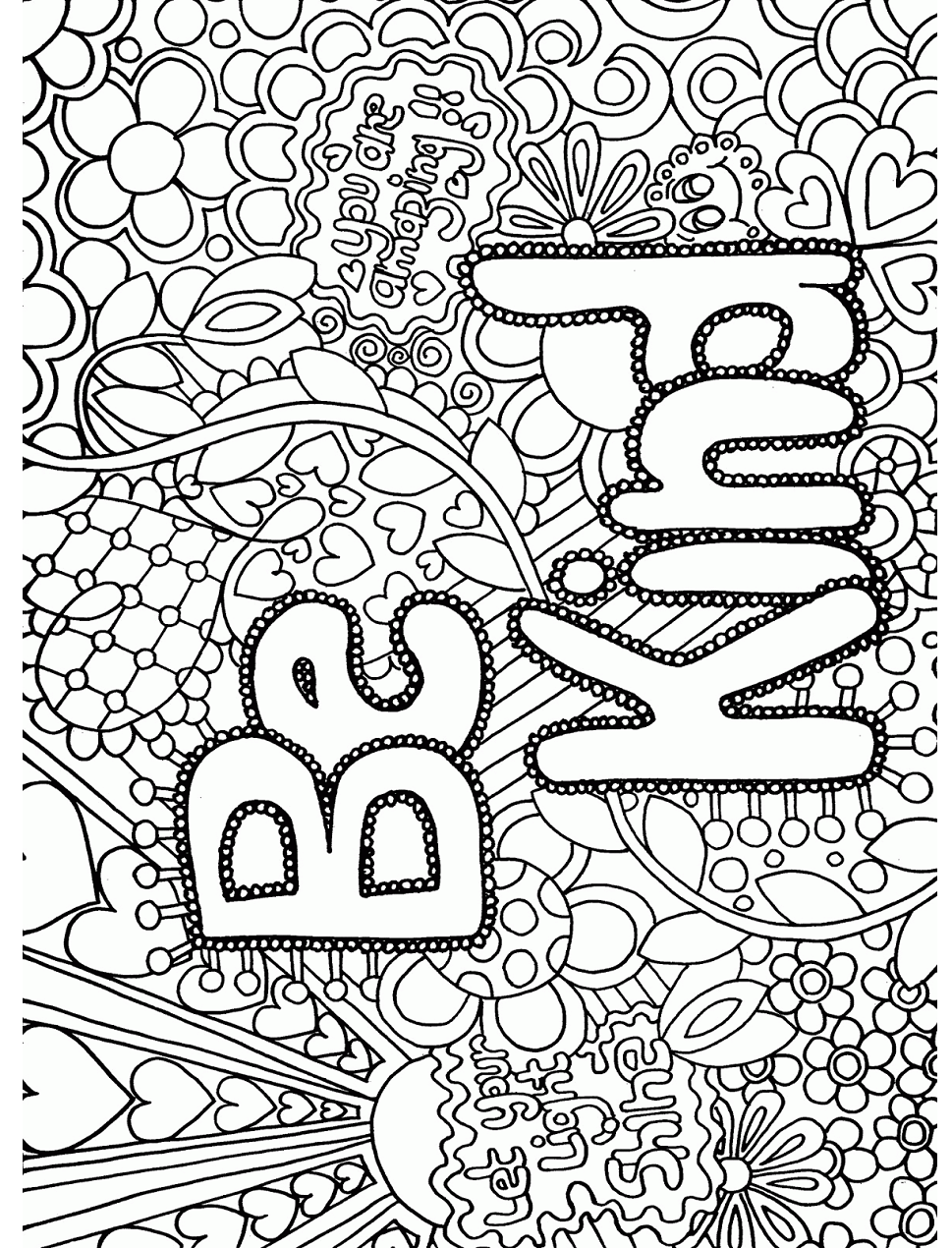 Be Kind Coloring Page - Free Printable Coloring Pages for Kids