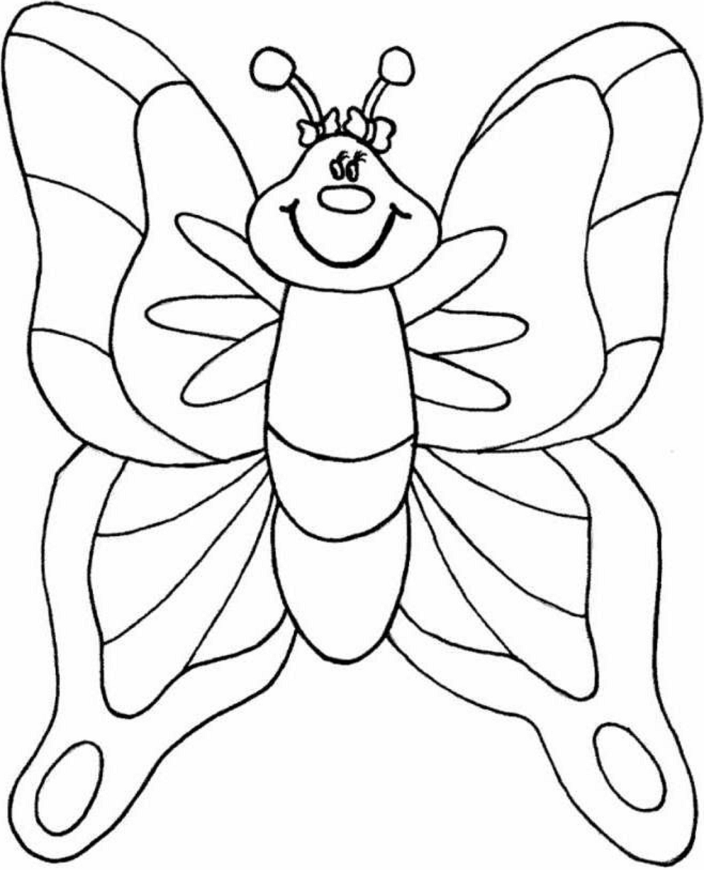 Butterfly For Child Preschool Coloring Page - Free ...