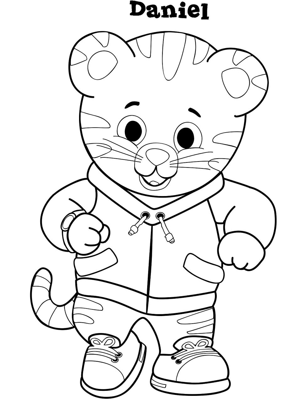 Happy Daniel Tiger Coloring Page Free Printable Coloring Pages for Kids