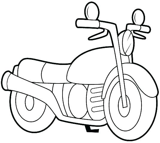 A Normal Motobike Coloring Page - Free Printable Coloring Pages for Kids