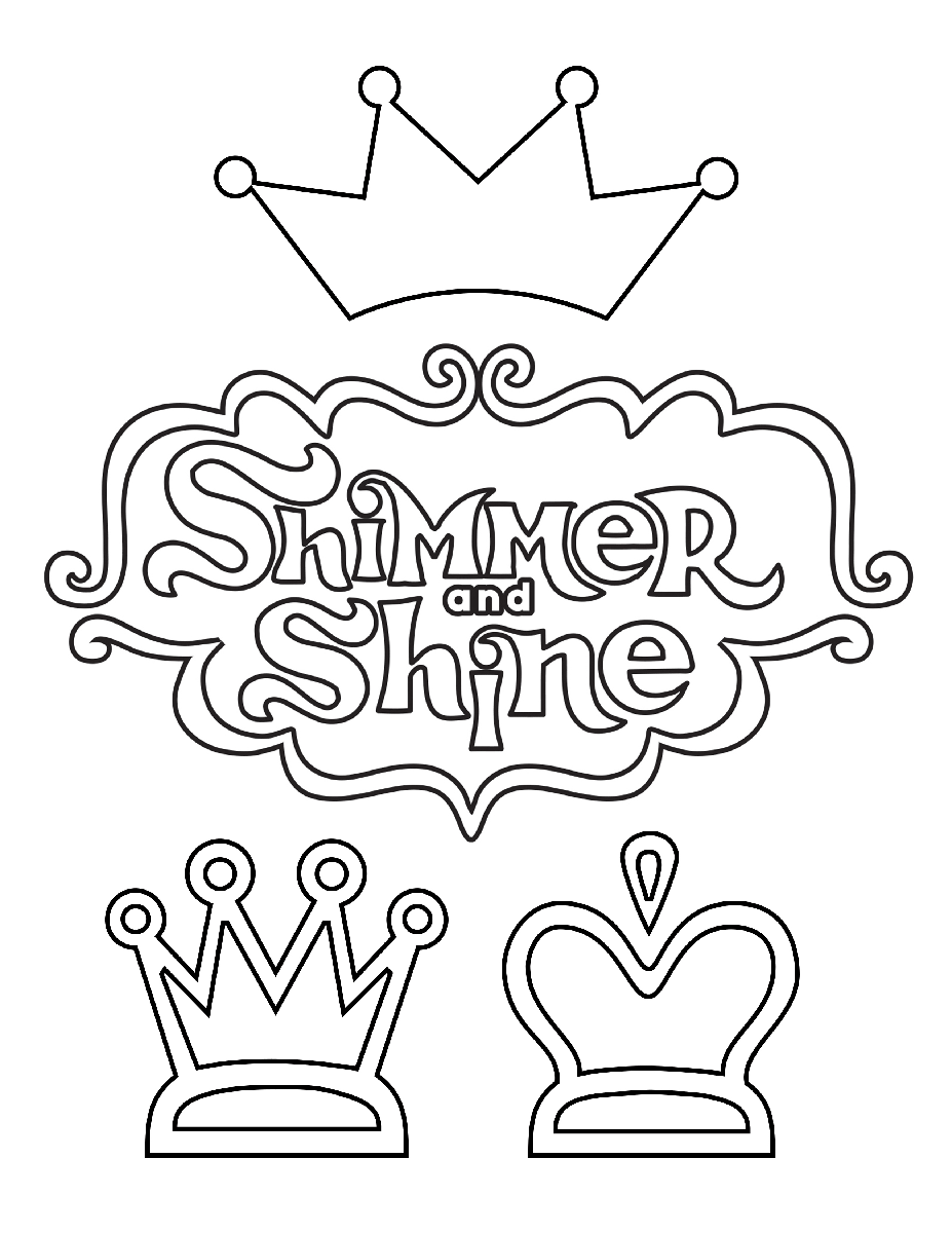 Crowns In Shimmer And Shine Coloring Page - Free Printable Coloring