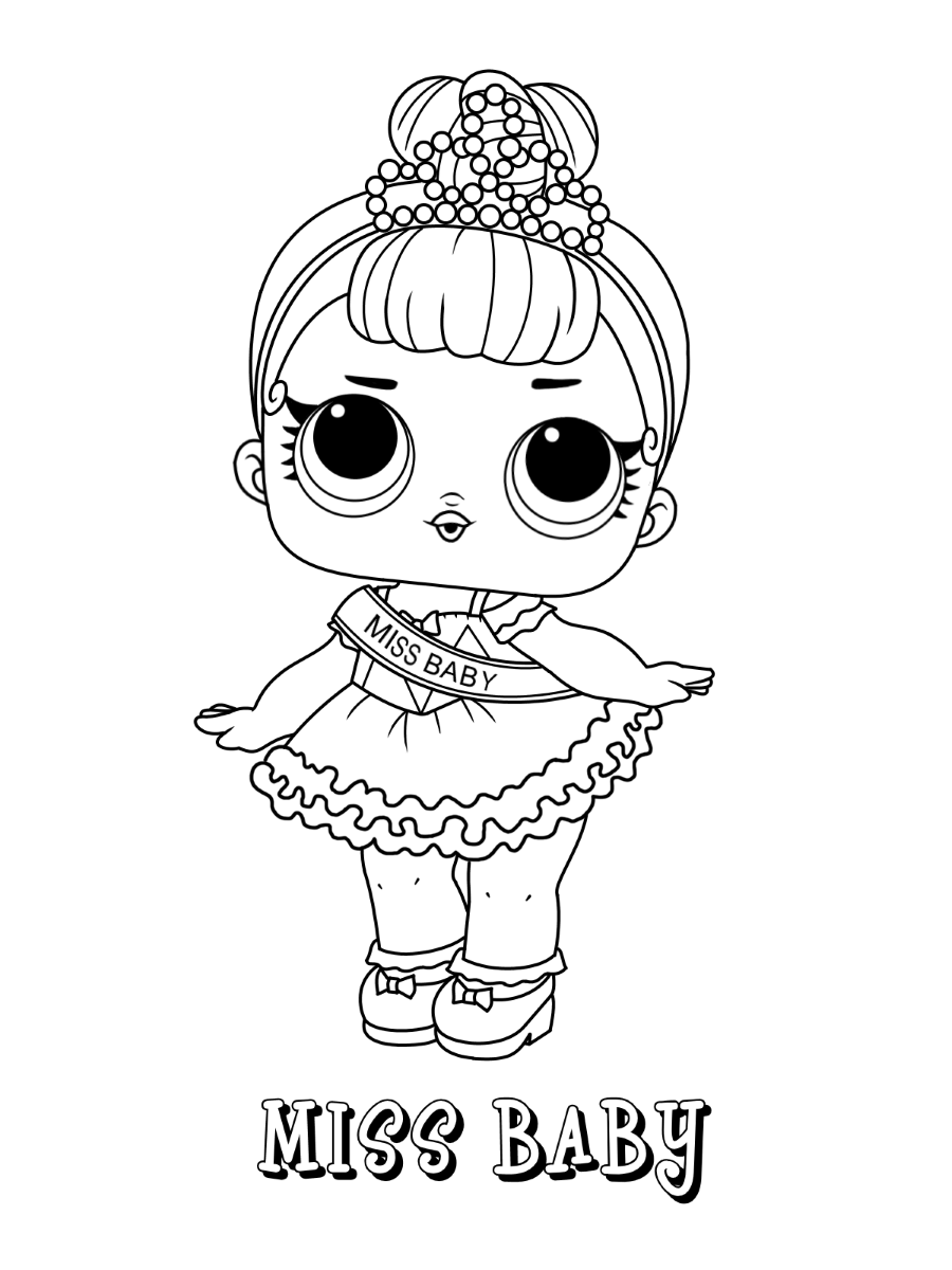 Miss Baby Lol Doll Coloring Page - Free Printable Coloring Pages for Kids