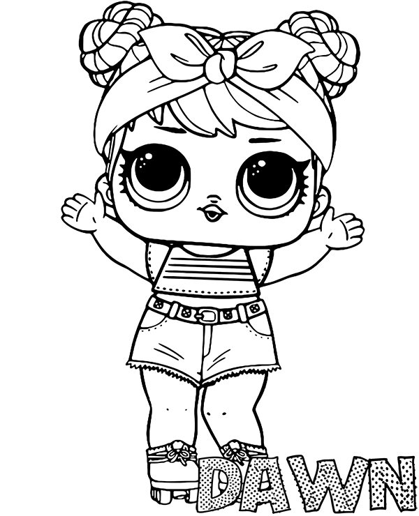  Dawn Lol Doll Coloring Page  Free Printable Coloring  
