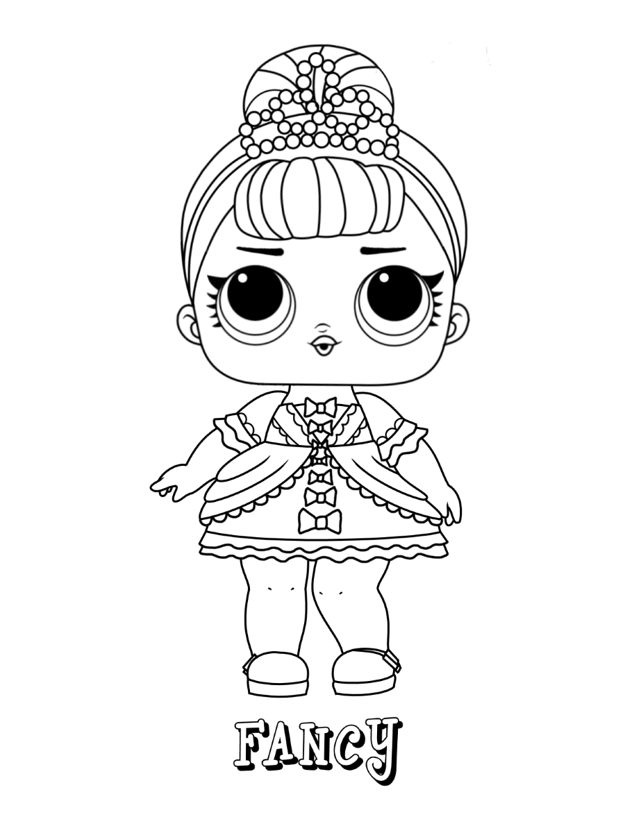 Fancy Lol Doll Coloring Page   Free Printable Coloring Pages for Kids