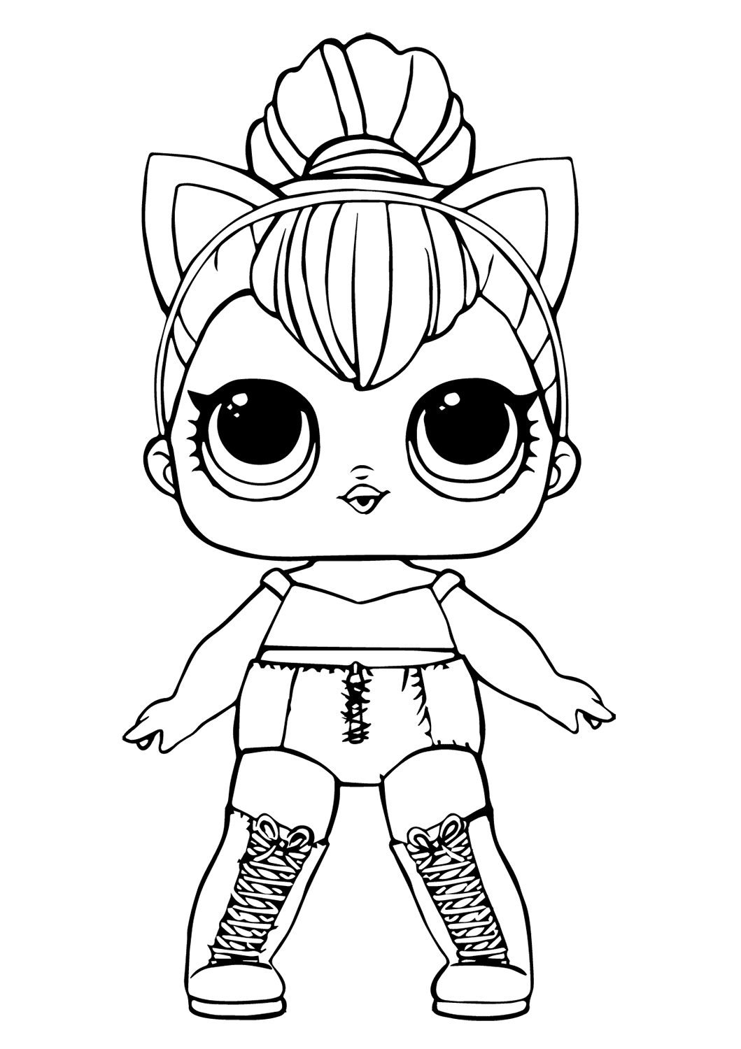 Kitty Queen Lol Doll Coloring Page   Free Printable Coloring Pages for Kids