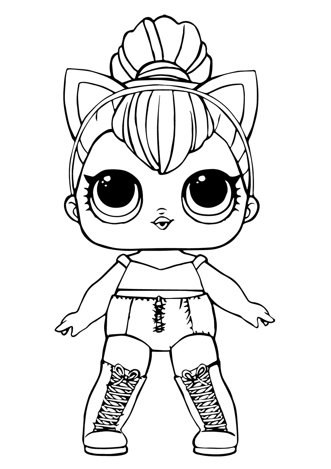 Kitty Queen Lol Doll Coloring Page - Free Printable Coloring Pages for Kids