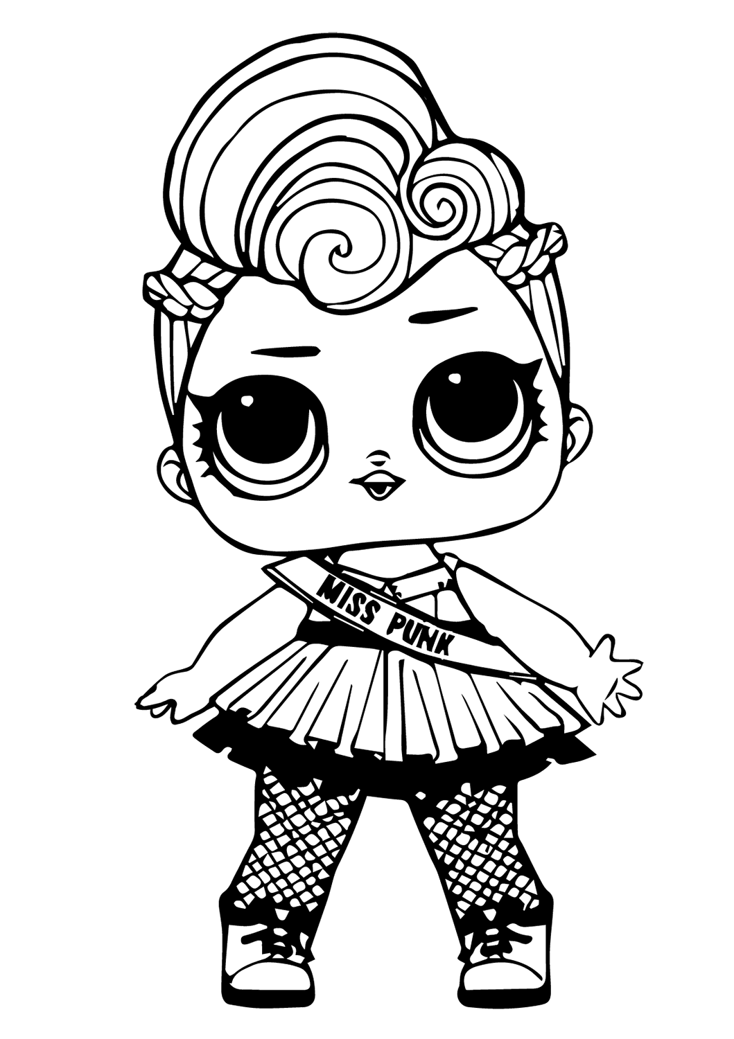Miss Punk Lol Doll Coloring Page - Free Printable Coloring Pages for Kids