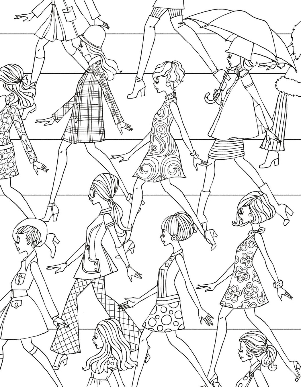 Teenagers On Street Coloring Page - Free Printable Coloring Pages for Kids
