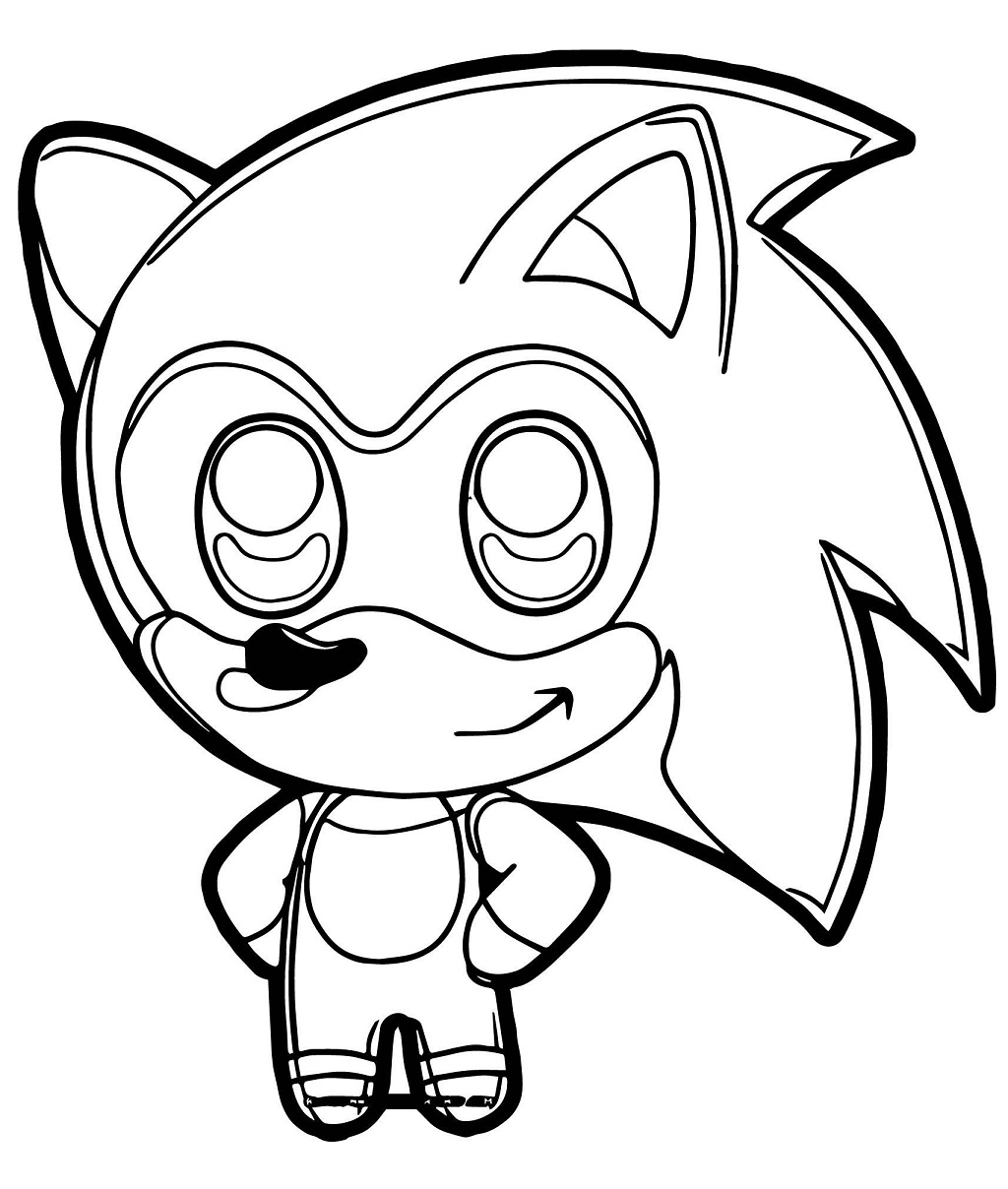 Chibi Sonic Coloring Page Free Printable Coloring Pages for Kids