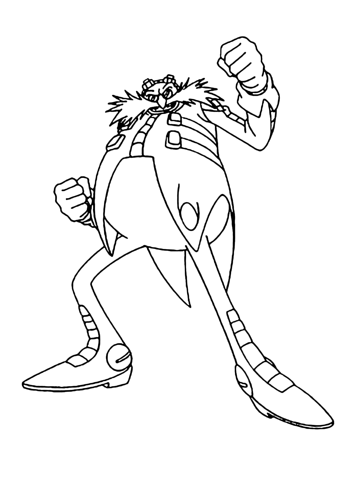 Strong Doctor Eggman Coloring Page - Free Printable Coloring Pages for Kids