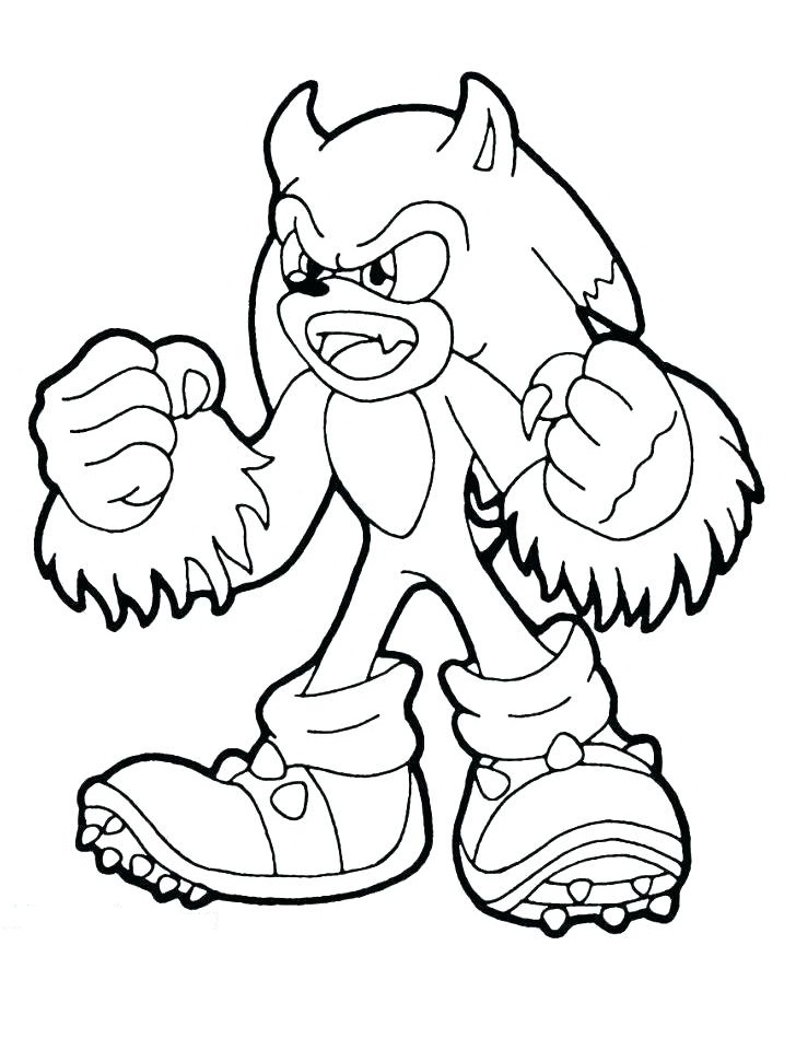 Download Werehog Sonic Coloring Page - Free Printable Coloring ...