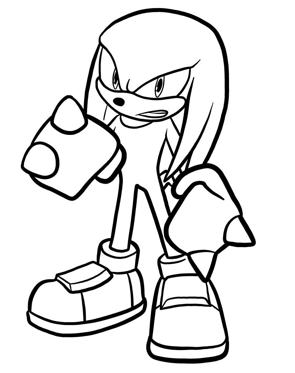 71 Knuckles Sonic Coloring Pages : Just Kids