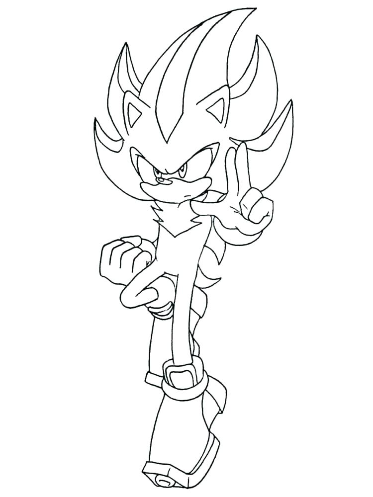 Awesome Shadow The Hedgehog Coloring Page - Free Printable Coloring ...