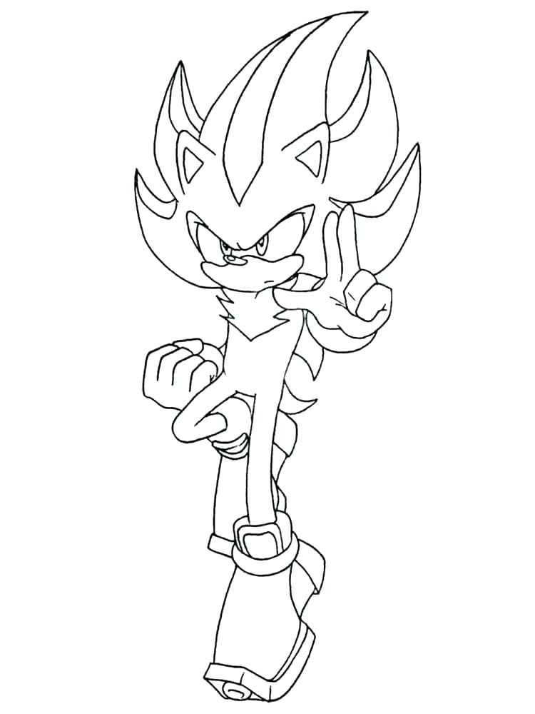 Awesome Shadow The Hedgehog Coloring Page - Free Printable Coloring
