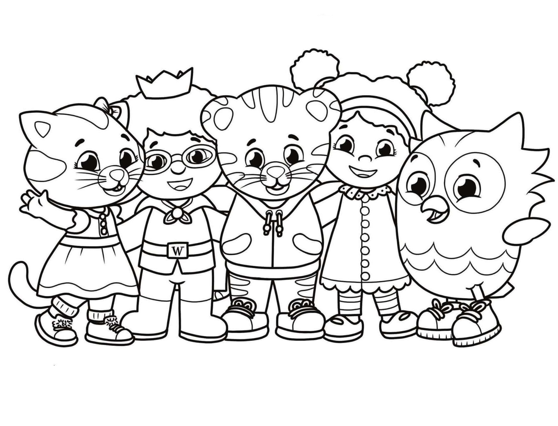 Be My Neighbor Daniel Tiger Coloring Page Free Printable Coloring