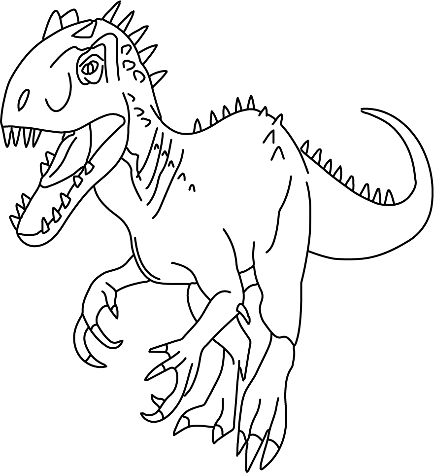 Free Printable Indoraptor Coloring Pages.