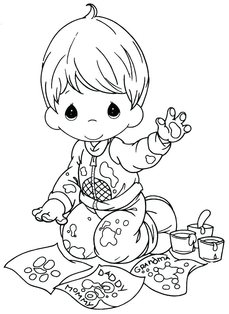 Download Little Boy Painting Coloring Page - Free Printable Coloring Pages for Kids