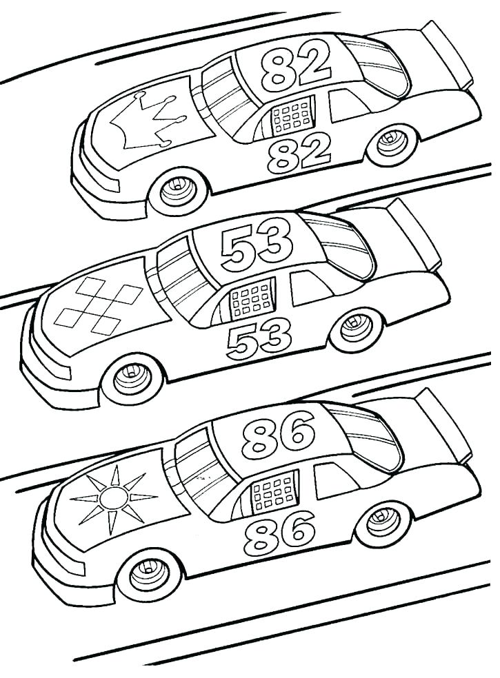 Sport Cars Racing Coloring Page - Free Printable Coloring ...