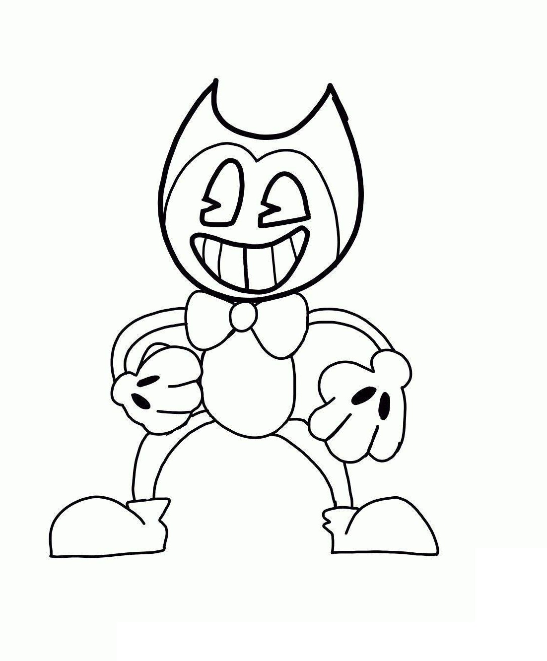 Funny Bendy Coloring Page Free Printable Coloring Pages for Kids
