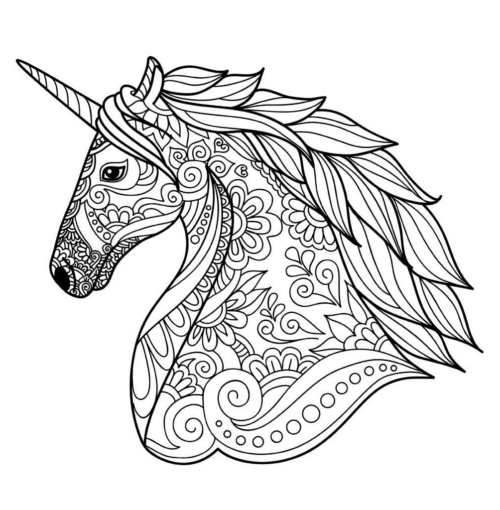 Mandala Unicorn Coloring Page - Free Printable Coloring Pages for Kids