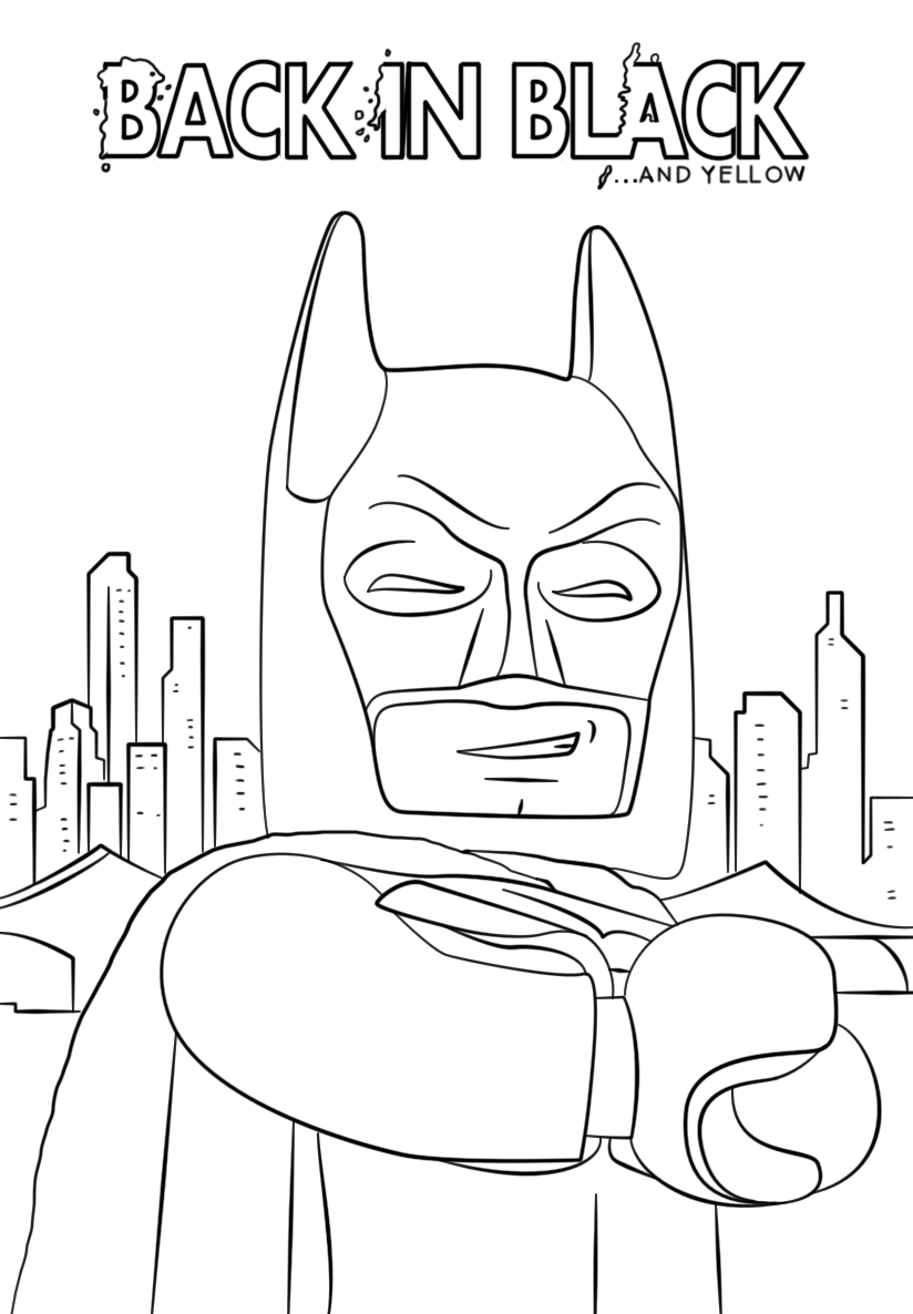 lego batman smiling coloring page  free printable