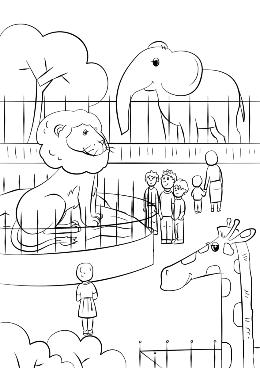 Zoo Animals Coloring Page Free Printable Coloring Pages For Kids