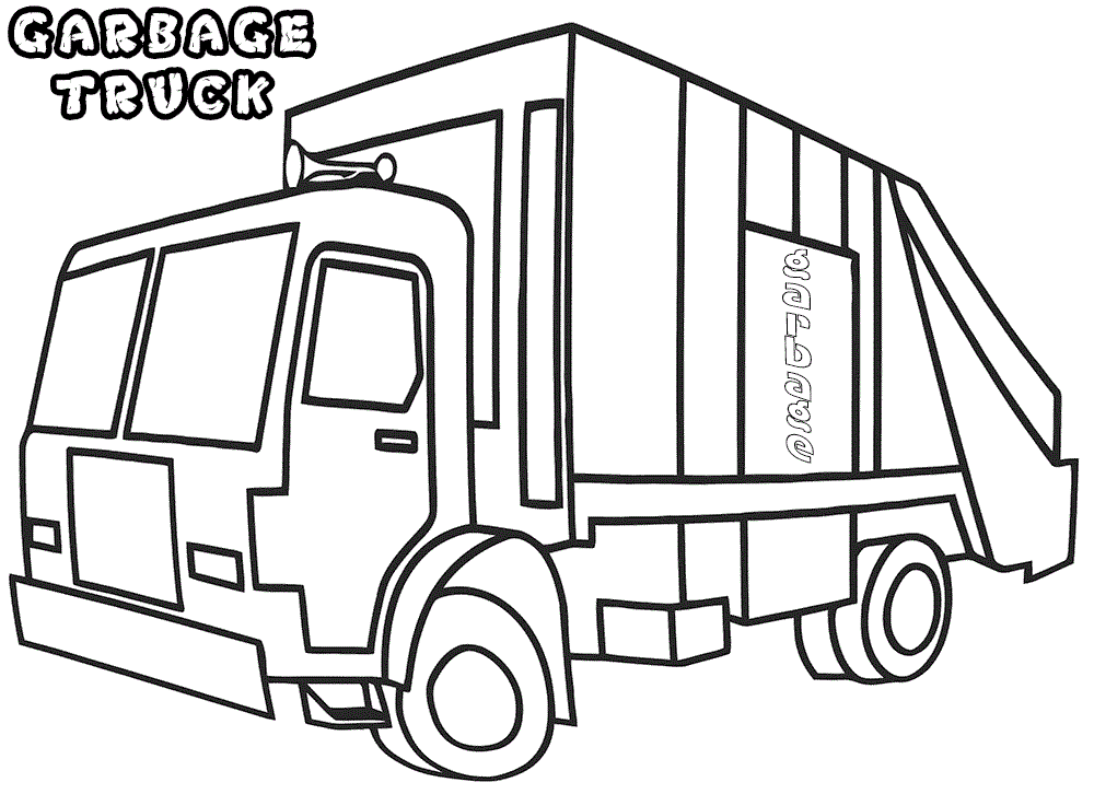 Free Printable Garbage Truck Coloring Pages