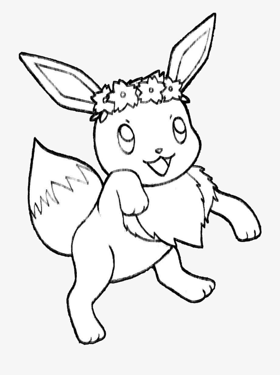 Download Eevee With Wreath Coloring Page - Free Printable Coloring ...
