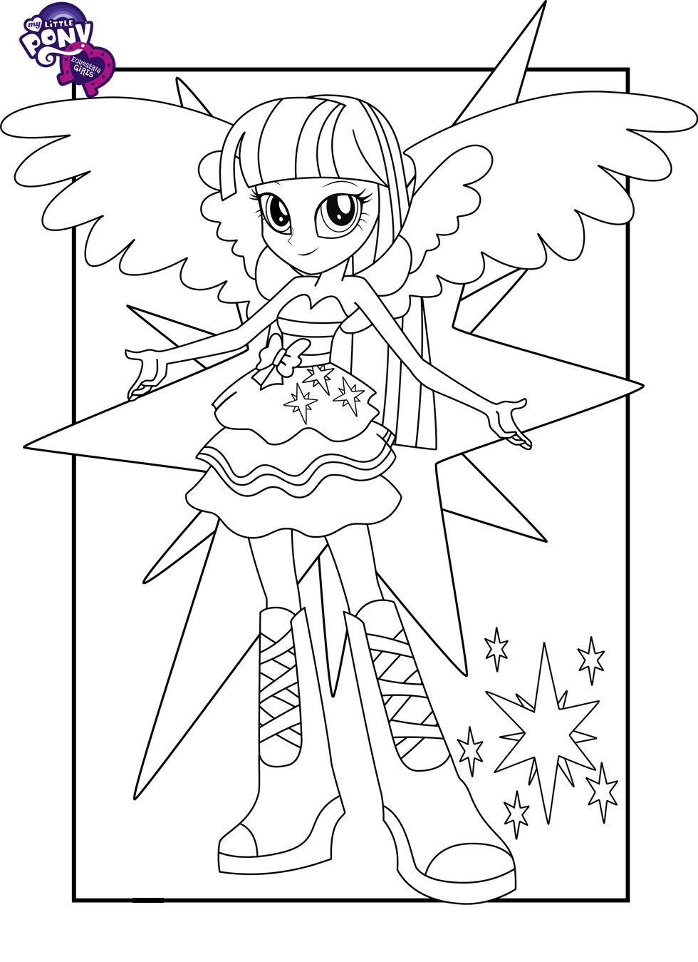 Lovely Twilight Sparkle Coloring Page - Free Printable ...