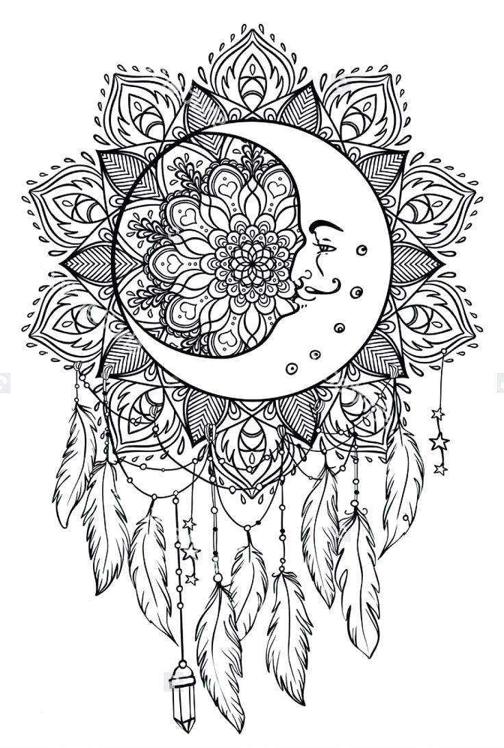 Printable Dream Catcher Coloring Pages - Printable World Holiday
