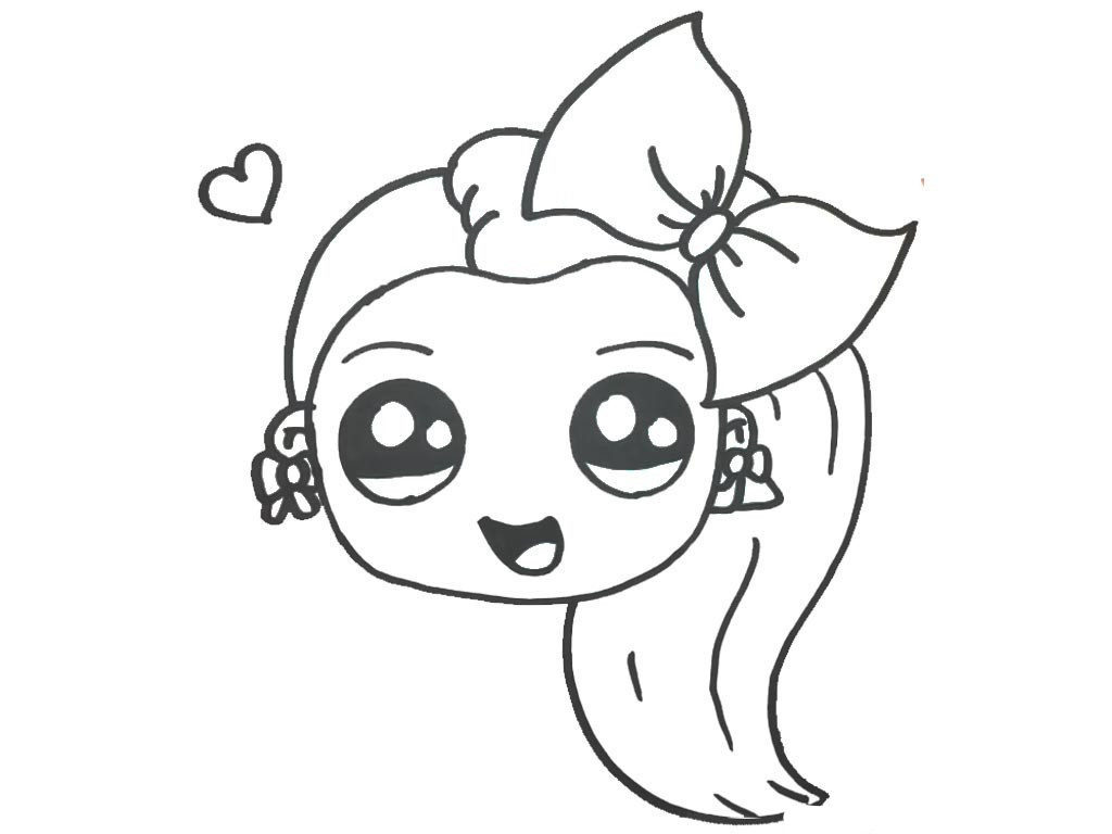 Download JoJo Siwa Cute Face Coloring Page - Free Printable ...