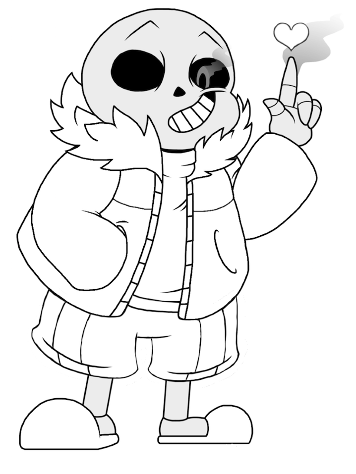 Sans Undertale Coloring Page - Free Printable Coloring Pages for Kids
