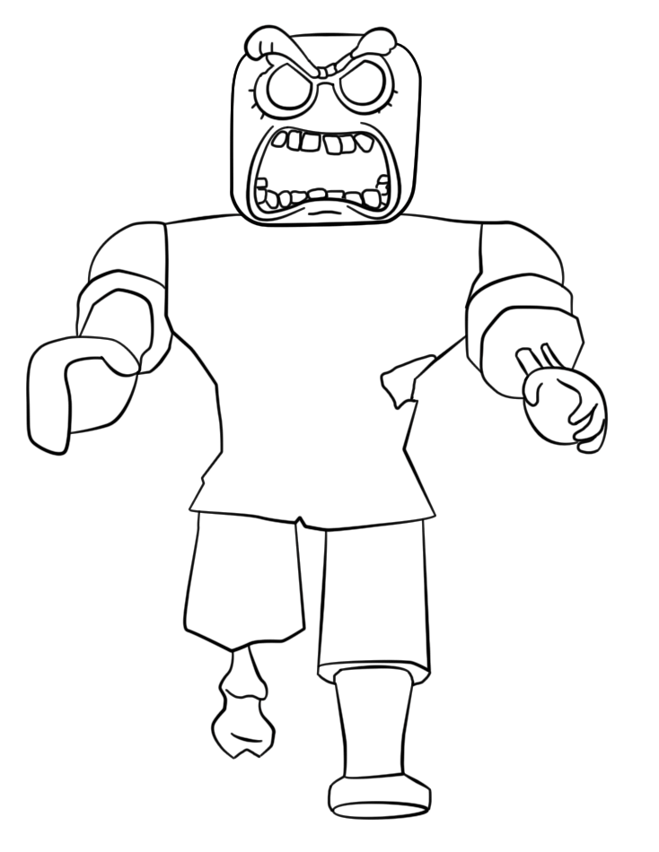 Roblox Zobie Coloring Page Free Printable Coloring Pages For Kids