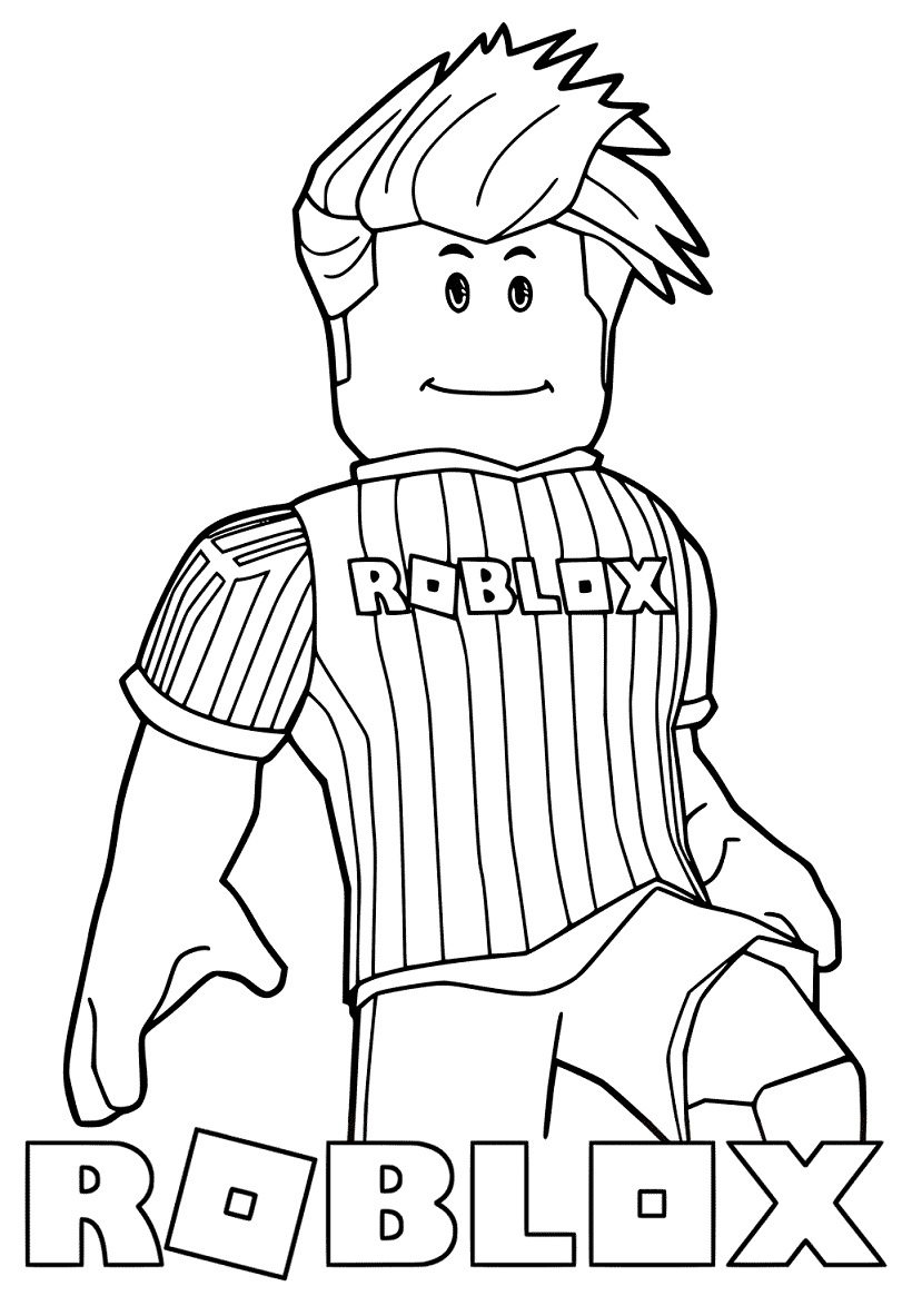 Roblox Footballer Coloring Page Free Printable Coloring Pages