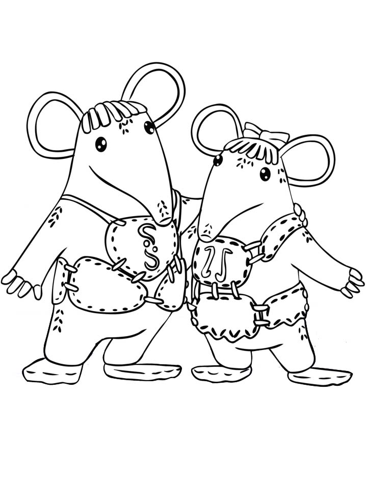 Small And Tiny Clangers Coloring Page - Free Printable Coloring Pages