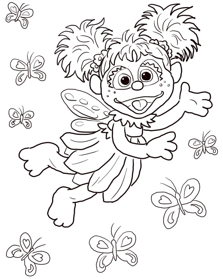 Abby Cadabby From Sesame Street Coloring Page Free Printable Coloring