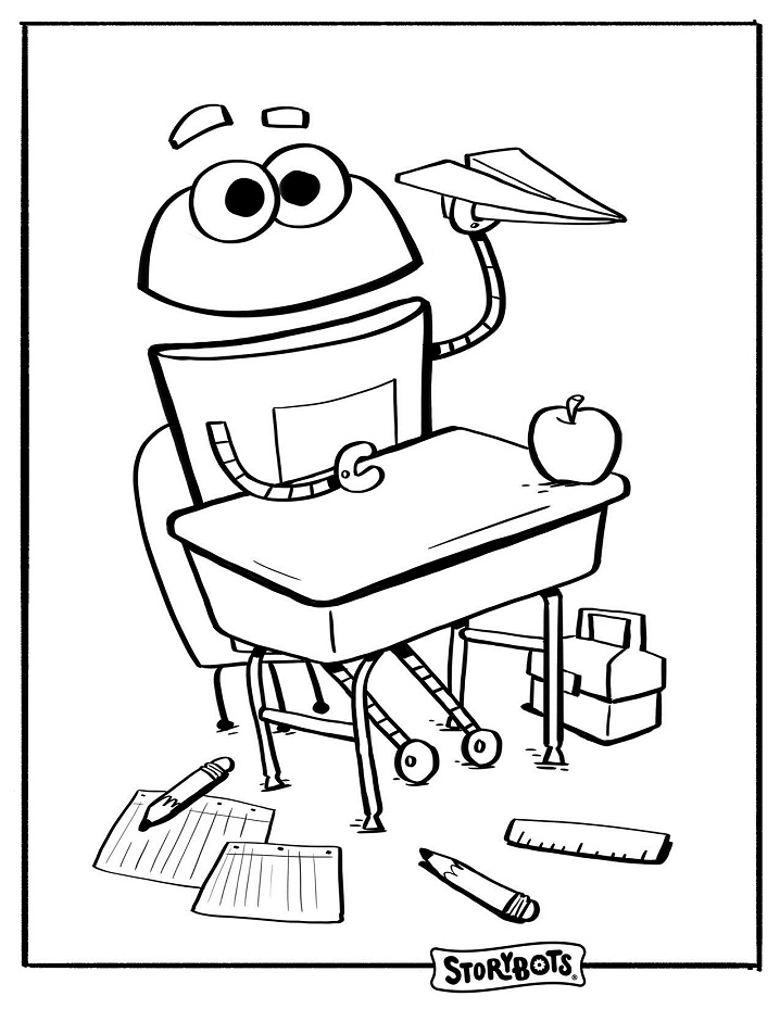 Beep from StoryBots Super Songs Coloring Page Free Printable Coloring