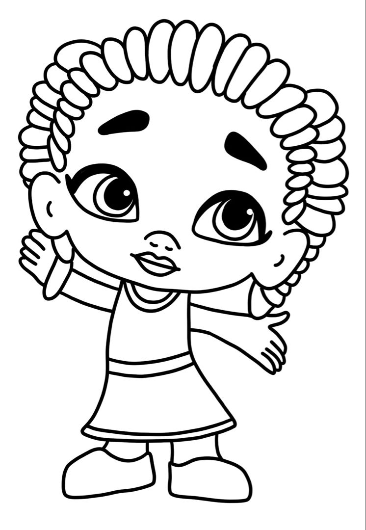 Zoe From Super Monsters Coloring Page Free Printable Coloring Pages